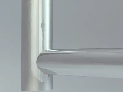 Wall Lamp Single Silver 1 3D model
