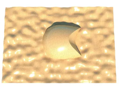 Barchan Sand Dune 3D model