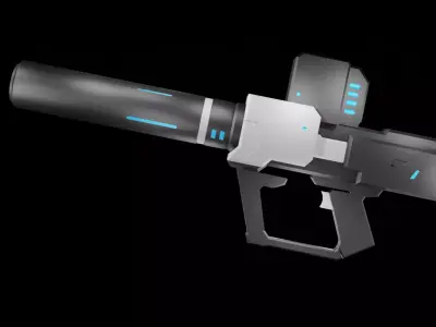 Game Ready Sci-Fi Gun  3D Weapon Model 3D model