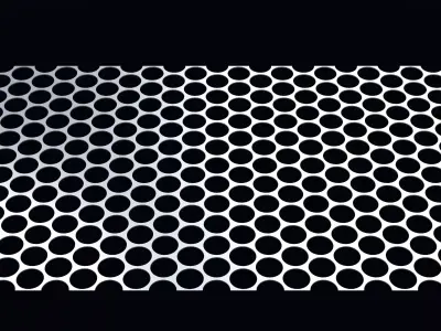 Perforated panel with 73 percent opening 25O105 3D model