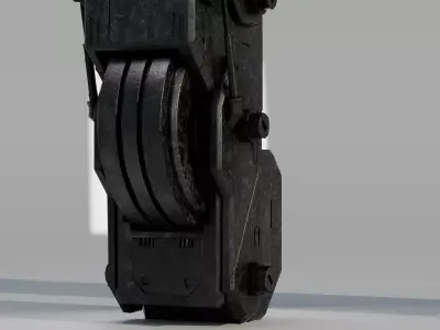 Mech Knee Low-poly 3D model