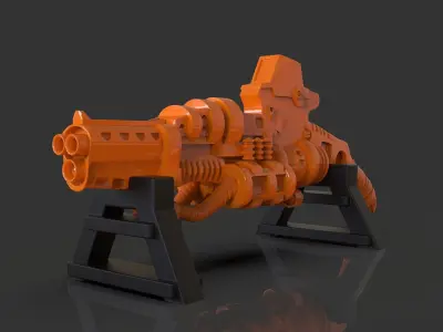 Stylized Sci-Fi Shotgun Sculpture 3D print model