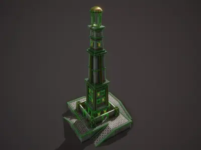 Roman-Greek Lighthouse Low-poly 3D model