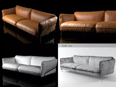 Continental sofa 3D model