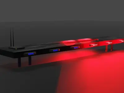 police lights 3d model Free low-poly 3D model
