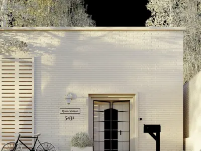 Modern House Exterior 3D Model Low-poly 3D model