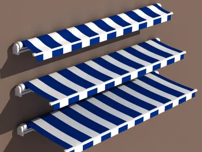 Awning 3 types 3D model