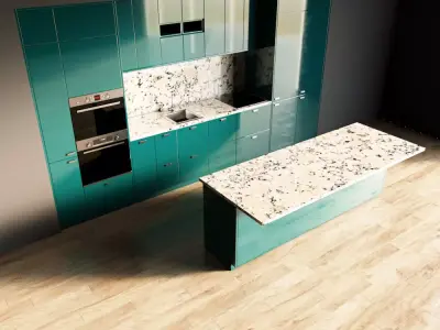 80-Kitchen8 glossy 7 3D model