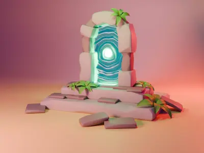 Portal Low-poly 3D model