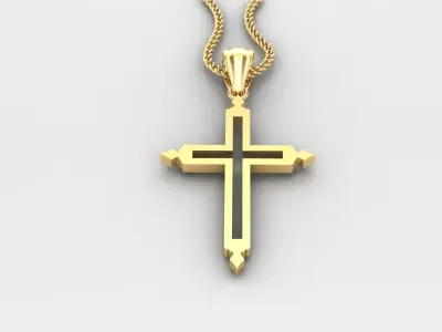 Cross Light Gold 4CP054 3DM STL 3D print model