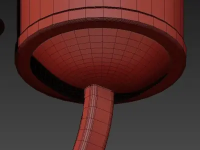 Table lamp with shade 3D model