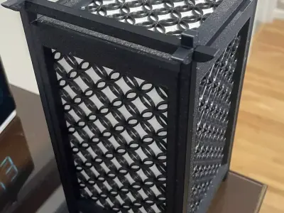 Kumiko Japanese Shoji Lantern - Shippo Tsunagi 3D print model