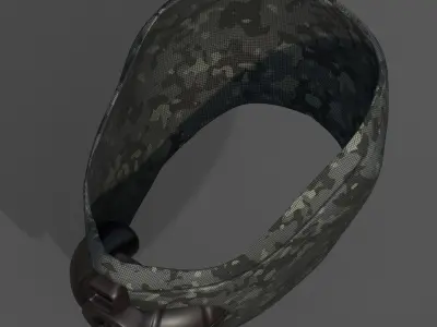 Gas mask respirator scifi futuristic 3d  Low-poly 3D model