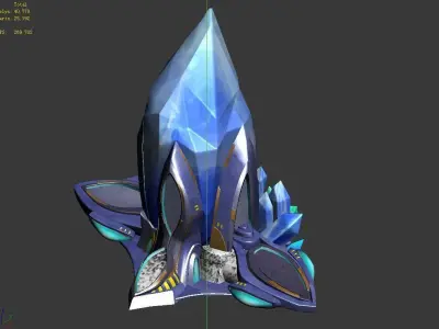 Energy-strong luminescence crystal 3D model