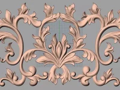Artcam 3D relief STL models for CNC woodworking E133 3D model