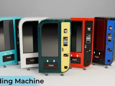 Vending Machine Digital Low-poly 3D model