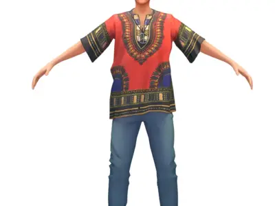 Cartoon High Poly Subdivision Avatar 021 3D Model Low-poly 3D model
