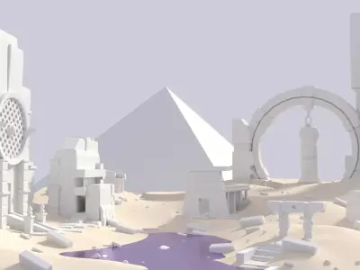 Ancient environment PART1 Low-poly 3D model