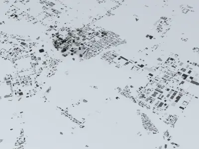 San Jose Streets and Buildings 3D model