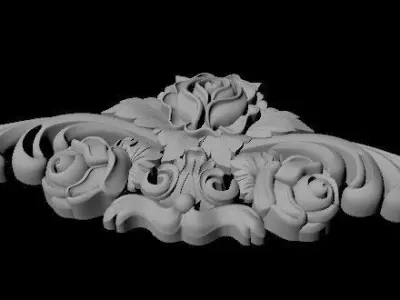 dekor gold ornate ornament 3D model purchase