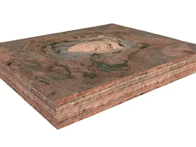 Ayers Rock Uluru Mountains Australia 3D model