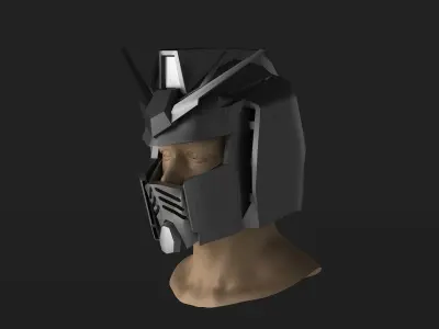 Gundam  helmet sci-fi outfit clothing robot android clothes mask 3D model
