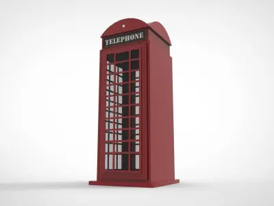 public telephone box  3D print model