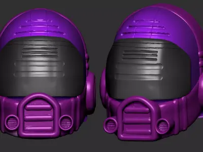 helmet high poly sculpt 3d printable ver 7 3D model 3D model 150