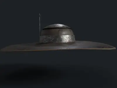 Sci-Fi Bounty Hunter Hat Low-poly 3D model