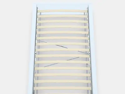 MALM Bed frame high 72 Low-poly 3D model