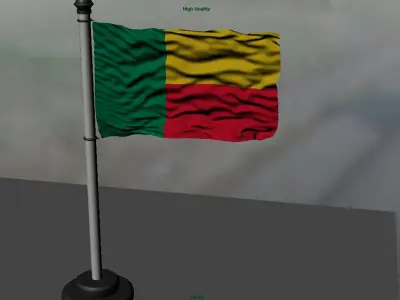 Benin flag 3D model