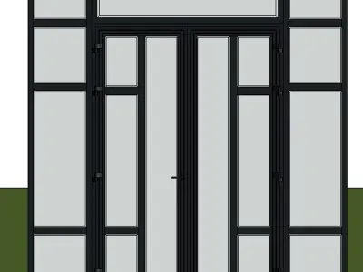 Customized xingfa aluminum doors Low-poly 3D model