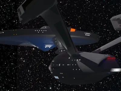 Star Trek Enterprise NCC-1701 High Poly 3D Model 3D model