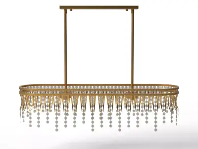 Fantania Wide Light Linear Chandelier Low-poly 3D model