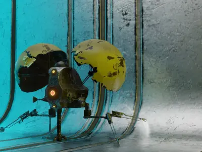 StarWars Pistoeka Sabotage Droid  Buzz Droid Low-poly 3D model