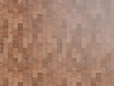 Polished End-Grain Wood Butcher Block PBR Texture