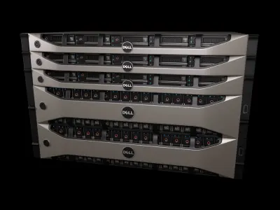 Data Server and Network Rack 3D model