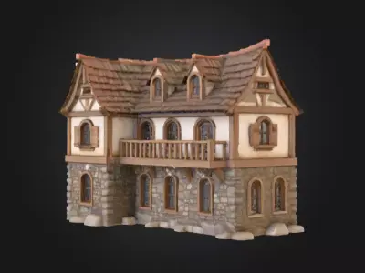 Cozy Cottage Low-poly 3D model