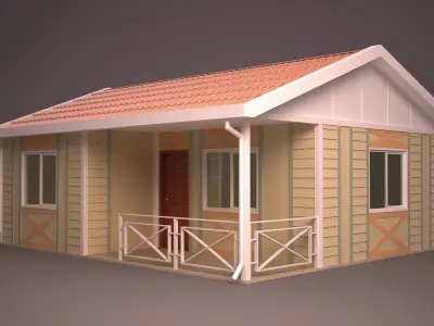 HOME house with roof 3D model