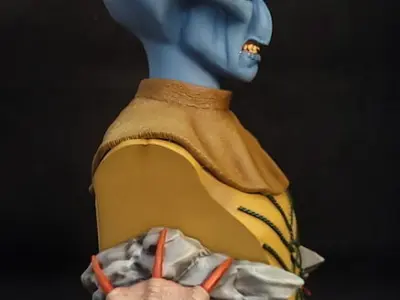 Without Warning Alien Bust Statue STL File 3D print model