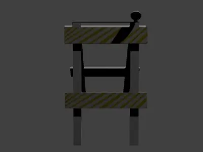 Road Construction Sign Low-poly 3D model