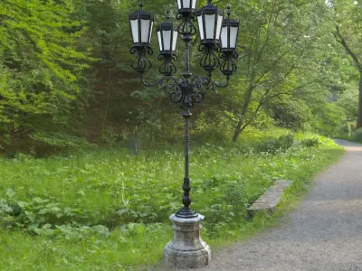 Streetlight ornate street lamp 3D model