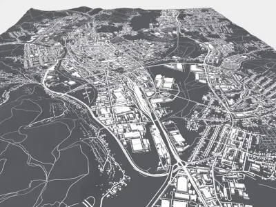 Cityscape Presov Slovakia 3D model