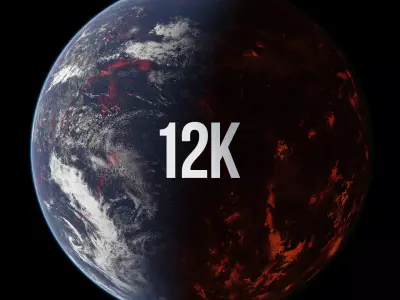 Planet Terakuul Volcanic 12K 3D model