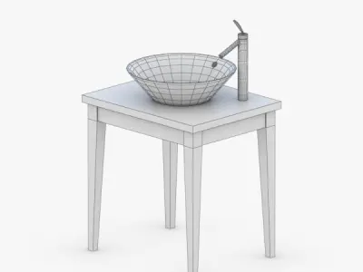 1590 - Sink Low-poly 3D model