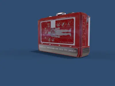 First aid kit PBR low-poly game ready Low-poly 3D model