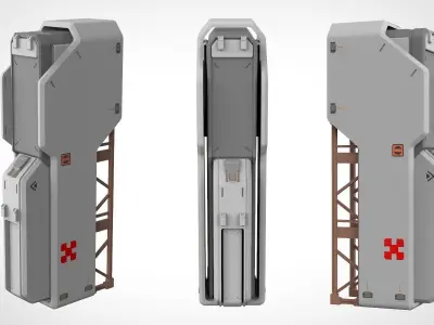 sci-fi Architecture kitbash 23 3D model