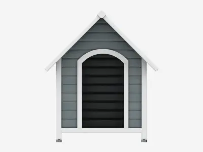 Outdoor Wooden Dog House 3D model