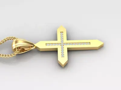Cross Light Gold 4CP011 3DM STL 3D print model