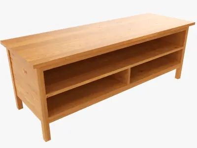 TV stand with shelves 3D model
